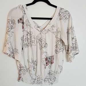 White blouse with flowers